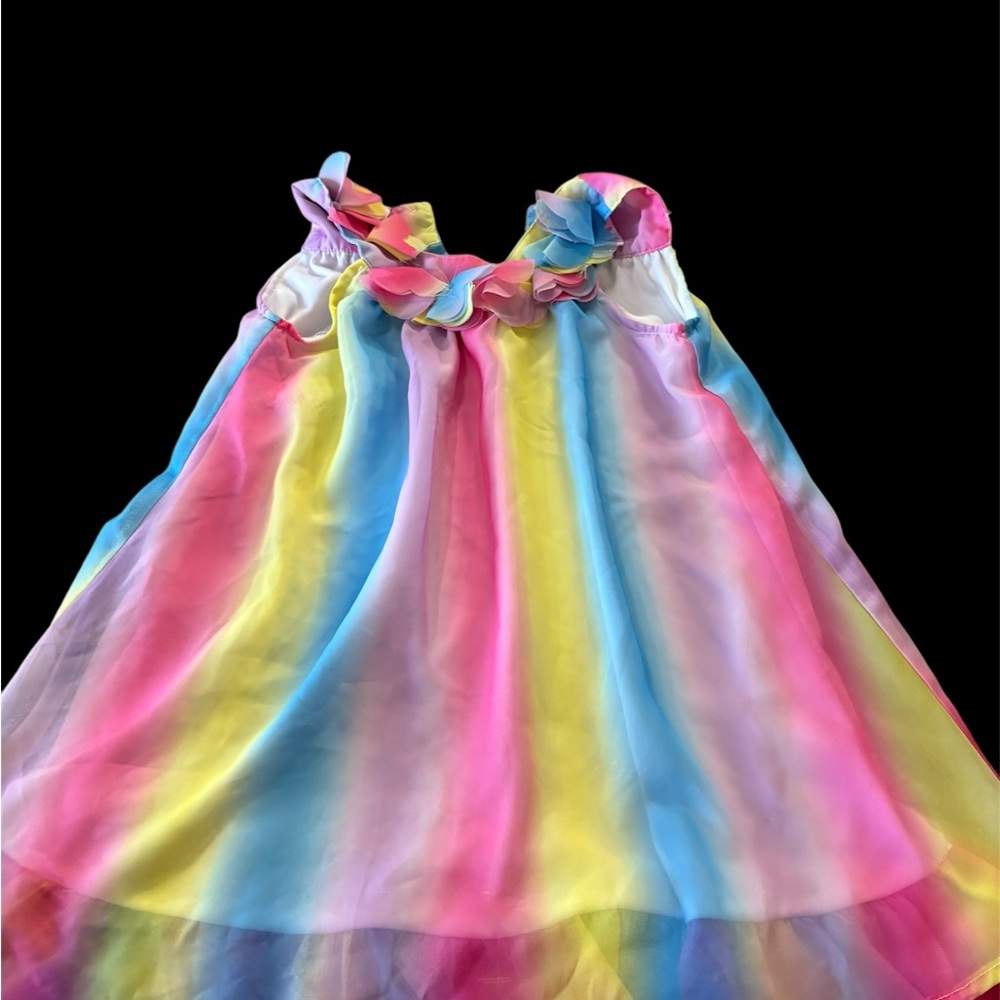 Colorful Chiffon Rainbow Dress